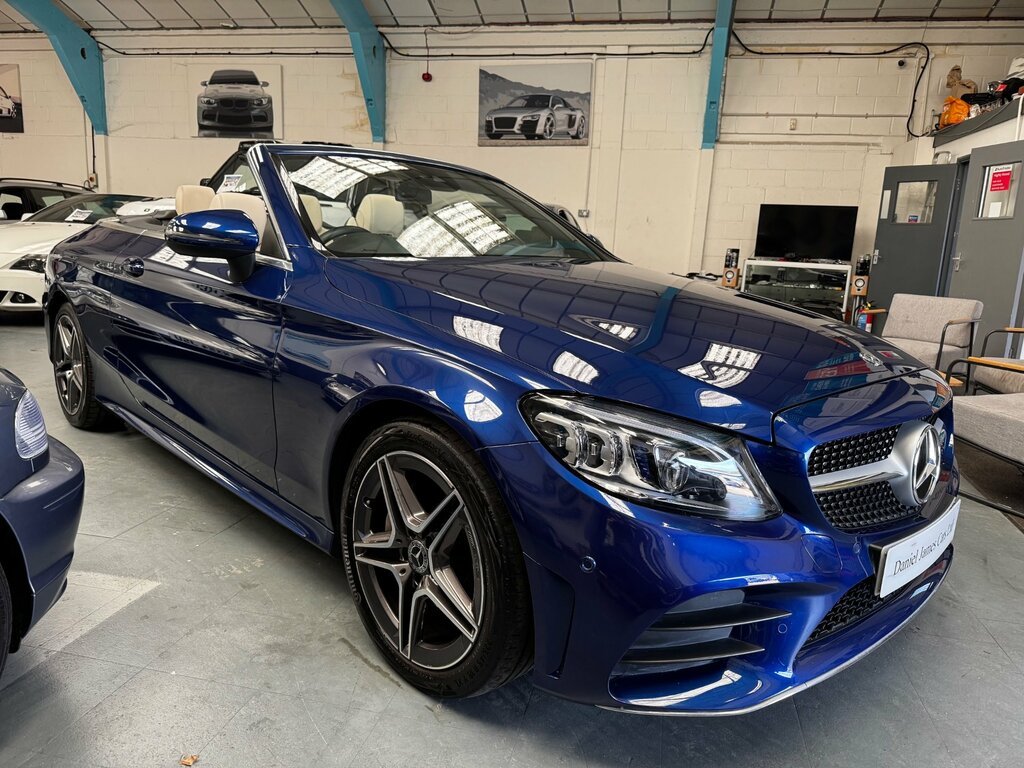 Mercedes-Benz C Class 1.5 C200 Mhev Amg Line Edition Premium Cabriolet Blue