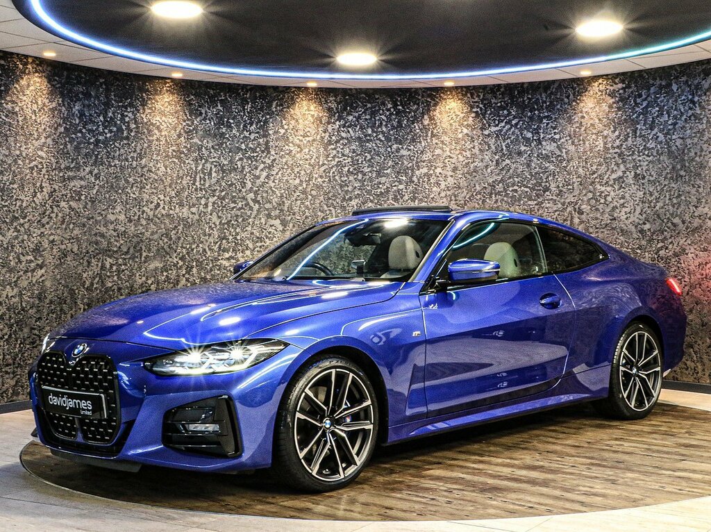 BMW 4 Series 430D Mht M Sport YF72FAU Blue #4