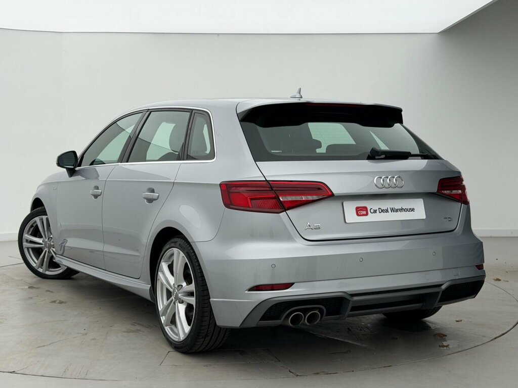 Audi A3 2.0 Tdi 35 S Line Sportback S Tronic Euro 6 Ss Silver #3