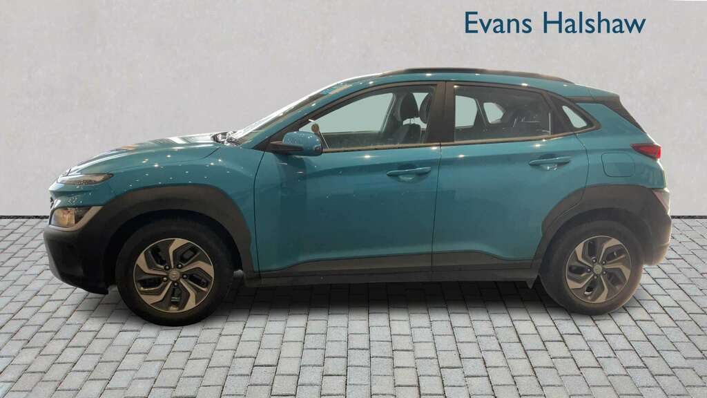 Hyundai Kona 1.6 Gdi Hybrid Se Connect Dct 2022 Blue #3