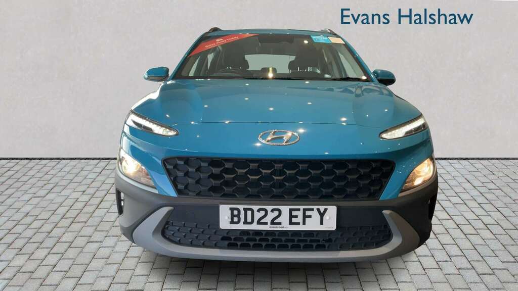 Hyundai Kona 1.6 Gdi Hybrid Se Connect Dct 2022 Blue #4