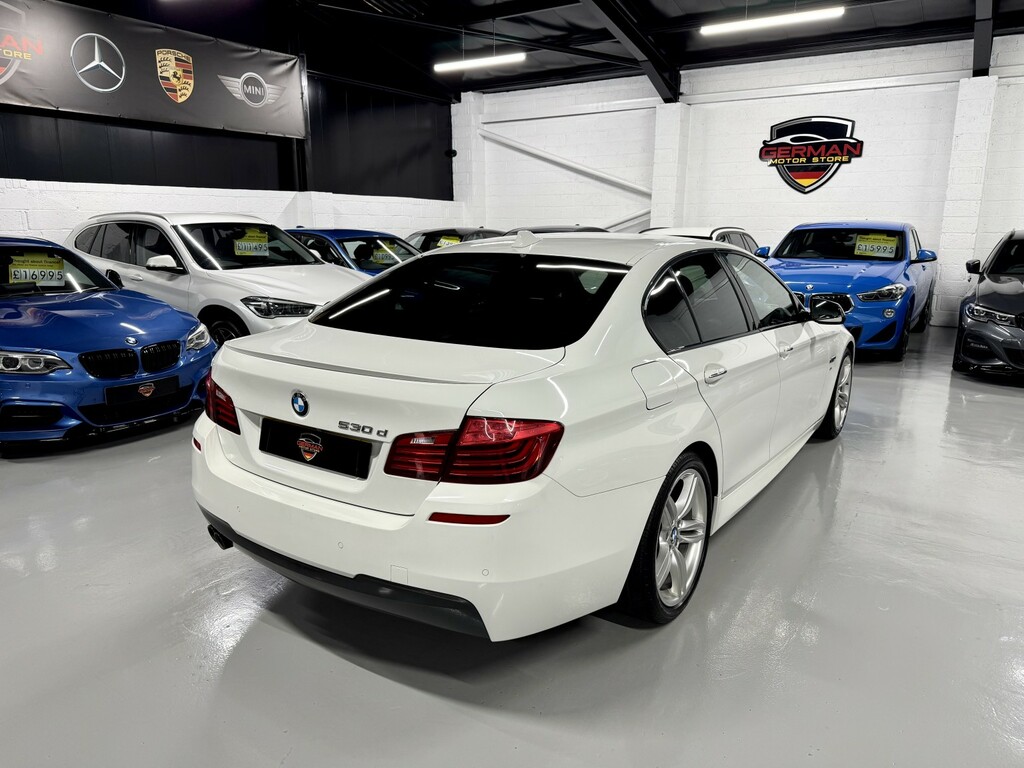 BMW 5 Series 3.0 530D M Sport Saloon White #3