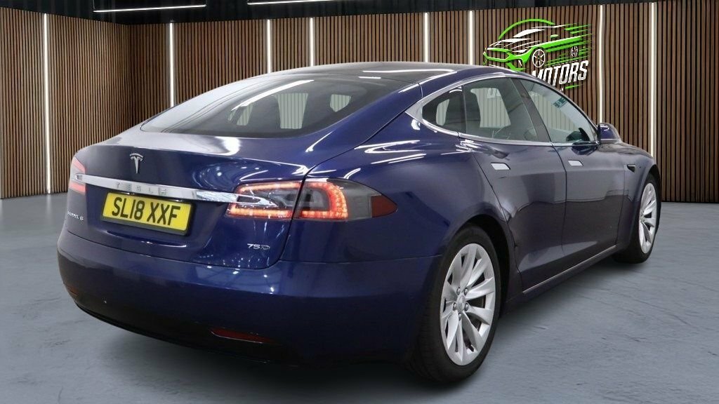 Tesla Model S Hatchback Blue #4