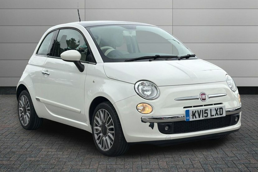 Fiat 500 1.2 Lounge Hatchback Dualogic 69 Bhp White