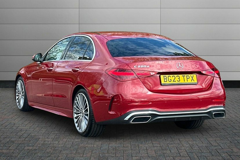 Mercedes-Benz C Class C220d Amg Line Premium Saloon BG23TPX Red #2
