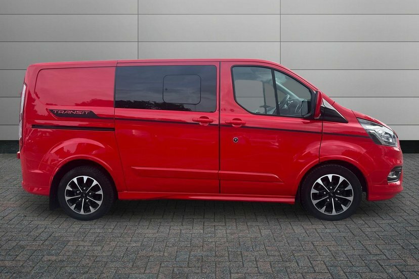 Ford Transit Custom 2.0 310 Ecoblue Sport Crew Van Double Cab 6Dr Dies KV19SSJ Red #5