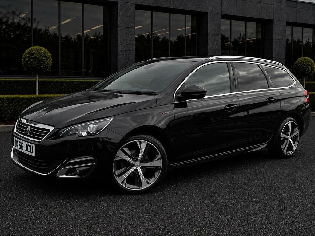 Peugeot 308 SW Estate 1.6 Bluehdi Gt Line Euro 6 Ss 2016 Black