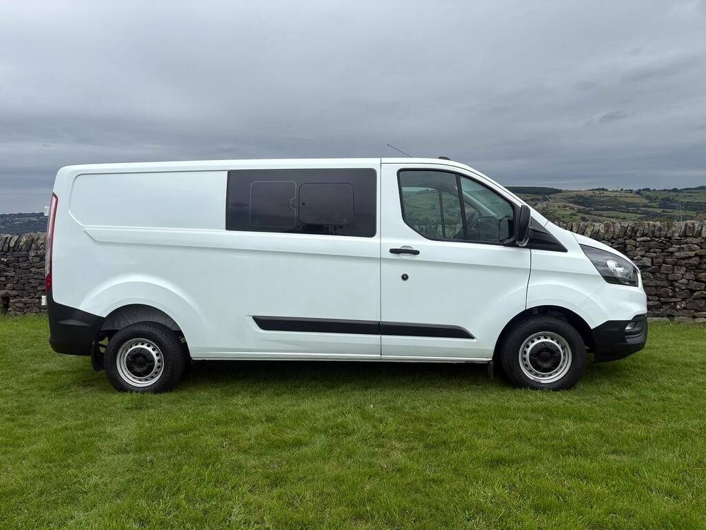 Ford Transit Custom 2.0 Ecoblue 130Ps Low Roof Dcab Leader Van White #2