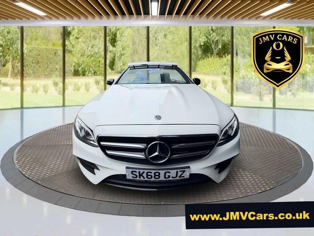Mercedes-Benz E Class Convertible 2.0 E220d Amg Line Premium Cabriolet SK68GJZ White #3