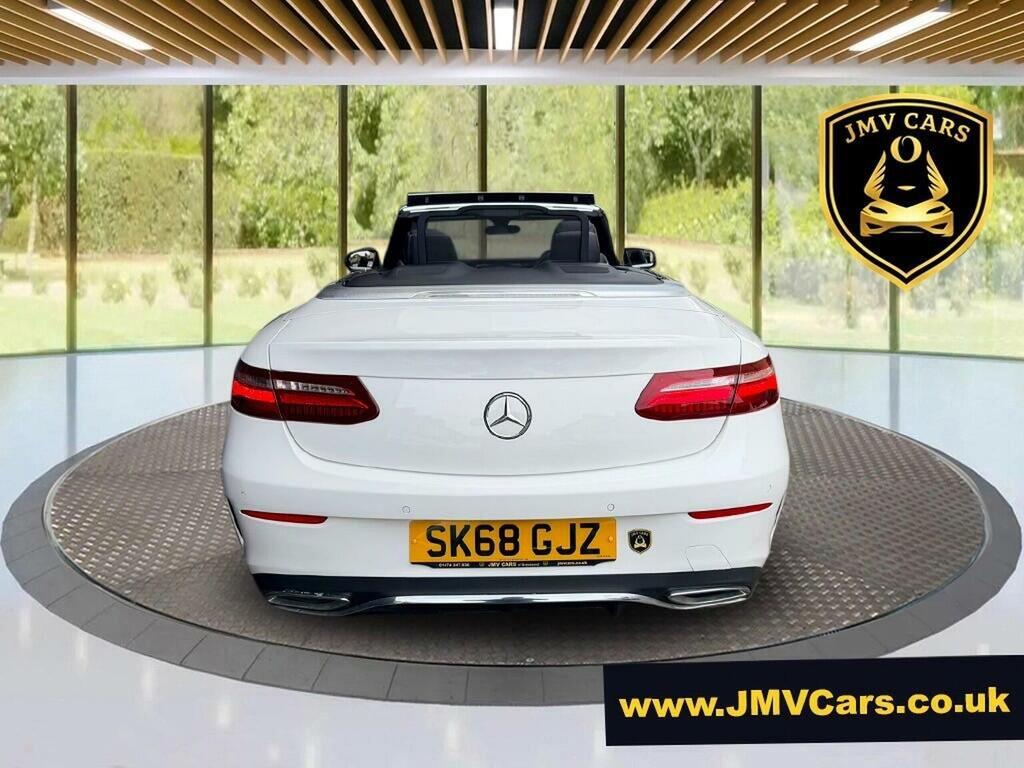 Mercedes-Benz E Class Convertible 2.0 E220d Amg Line Premium Cabriolet SK68GJZ White #4