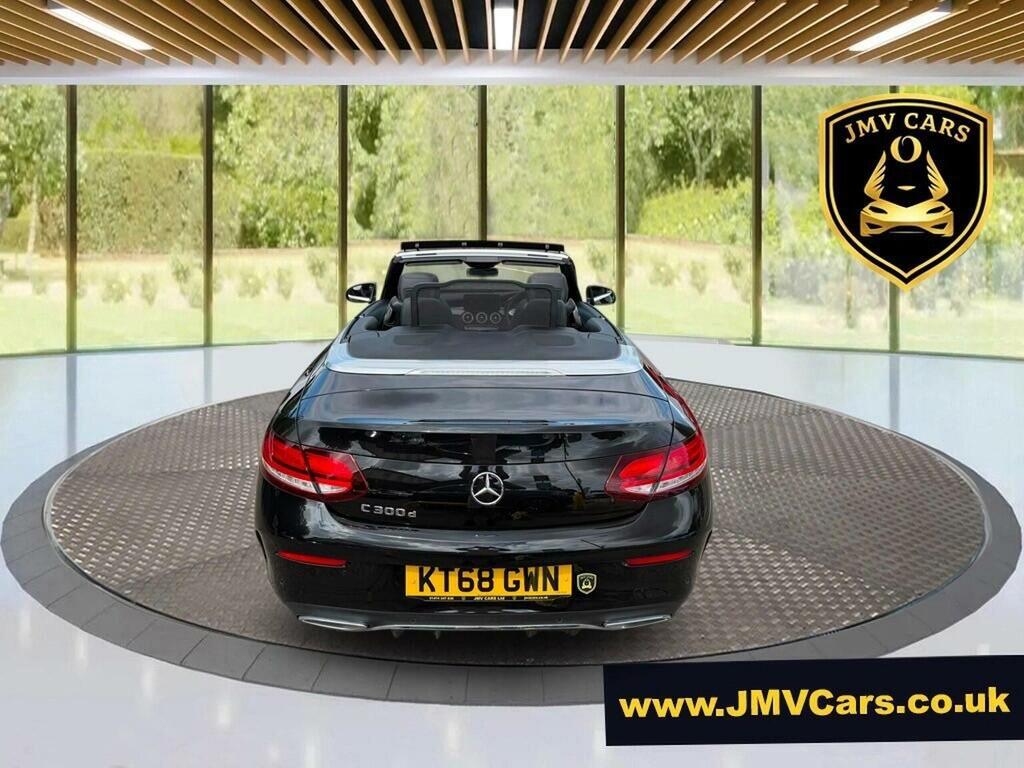 Mercedes-Benz C Class Convertible 2.0 C300d Amg Line Premium Cabriolet KT68GWN Black #5