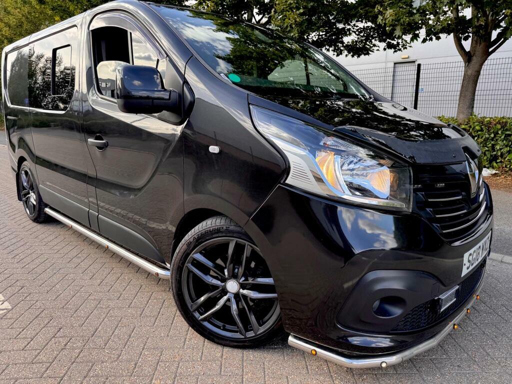 Renault Trafic 1.6 Dci 29 Sport Nav Crew Van Swb Euro 6 Black #3