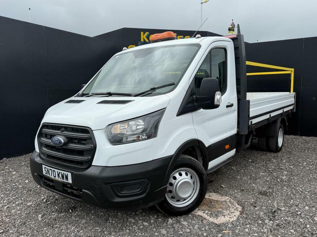 Ford Transit Custom 2.0 350 Ecoblue Leader Dropside White #2