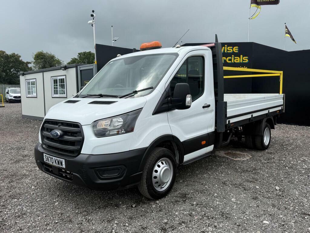 Ford Transit Custom 2.0 350 Ecoblue Leader Dropside White #3