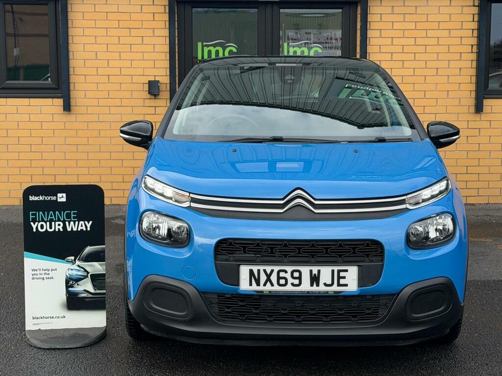 Citroen C3 Hatchback 1.2 Puretech Feel Euro 6 Ss 2019 NX69WJE Blue #4