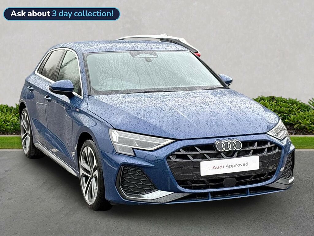 Audi A3 1.5 Tfsi 150 S Line S Tronic Tech Pack NA75HXF Blue