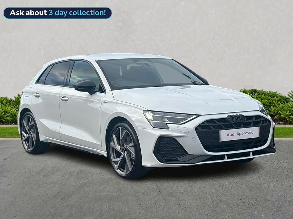 Audi A3 2.0 Tdi 150 Black Edition S Tronic Tech Pack SF26YTN White
