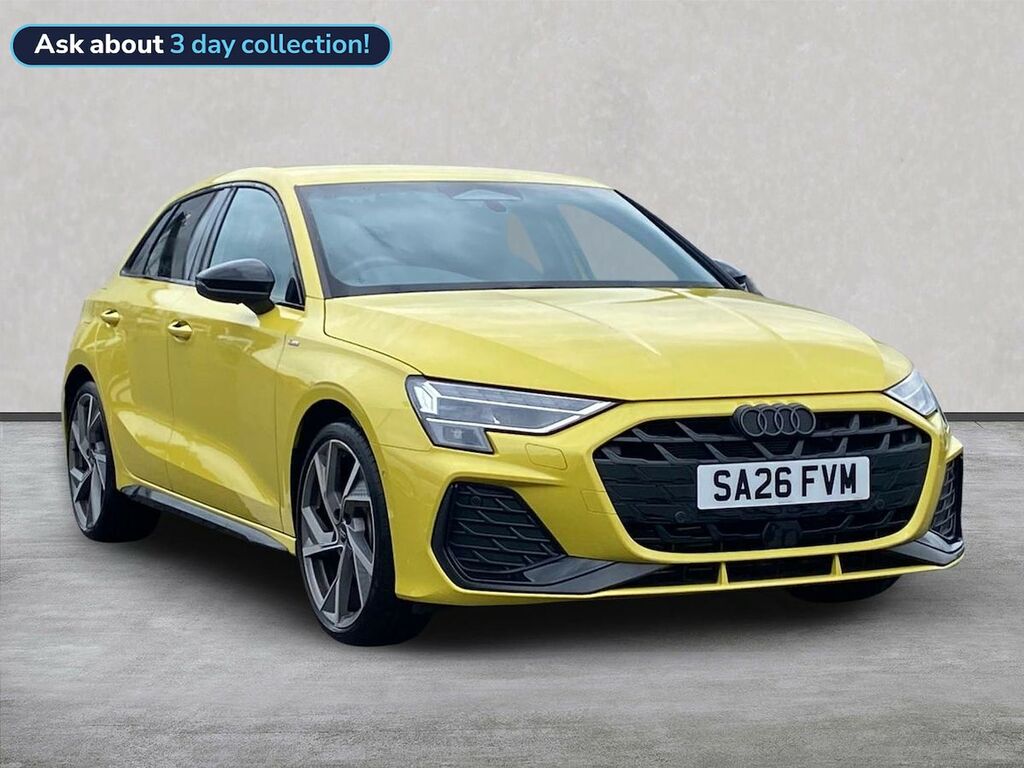 Audi A3 1.5 Tfsi Black Edition Sportback S Tron Yellow