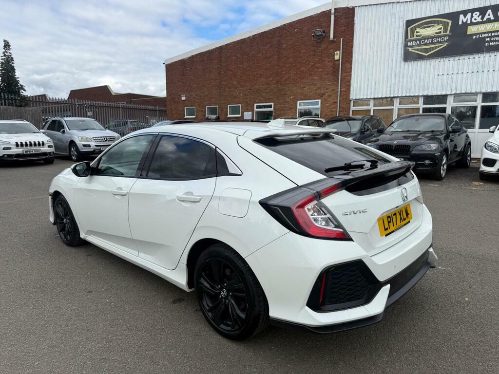Honda Civic 1.0 Vtec Turbo Sr Cvt Euro 6 S S White #5