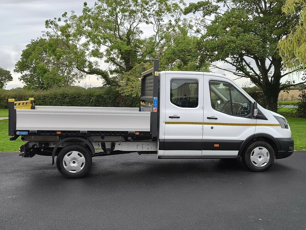 Ford Transit Custom Trend Crew Cab Tipper Dropside White #4