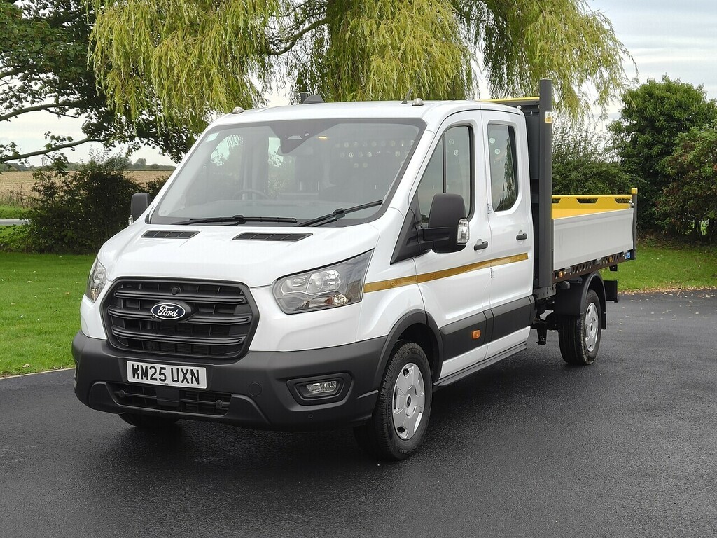Ford Transit Custom Trend Crew Cab Tipper Dropside White
