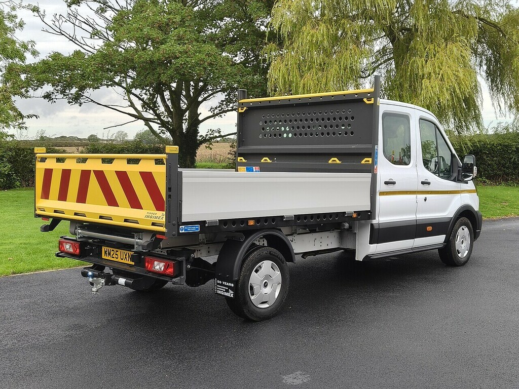 Ford Transit Custom Trend Crew Cab Tipper Dropside White #2