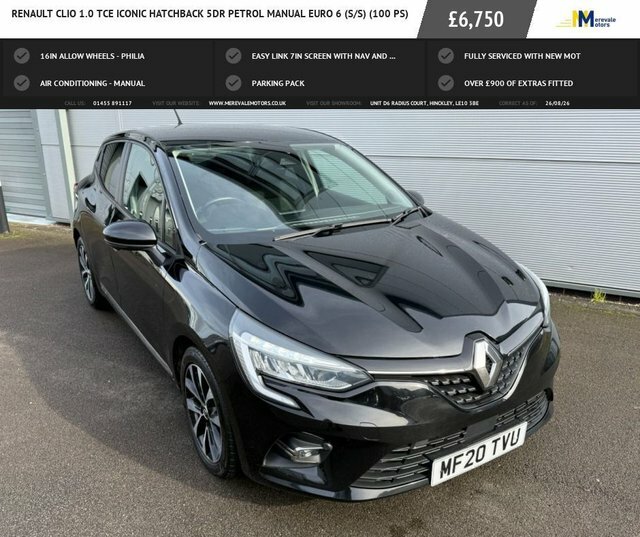 Renault Clio 1.0 Tce Iconic Hatchback Euro 6 Black