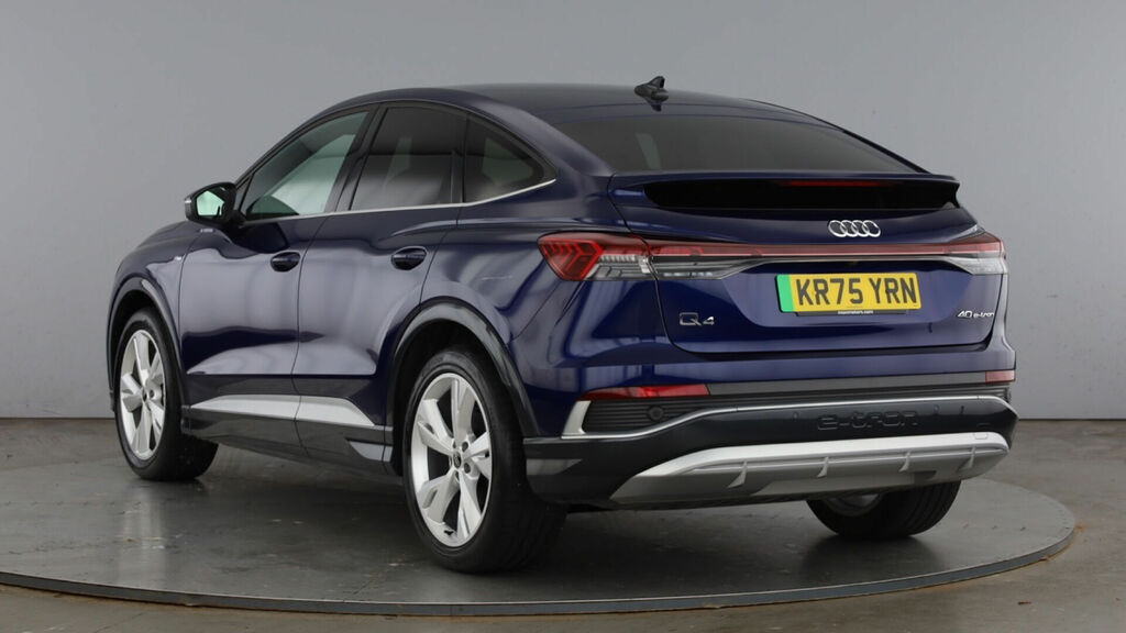 Audi Q4 E Tron 40 S Line Sportback 5-Door 63Kwh KR75YRN Blue #3