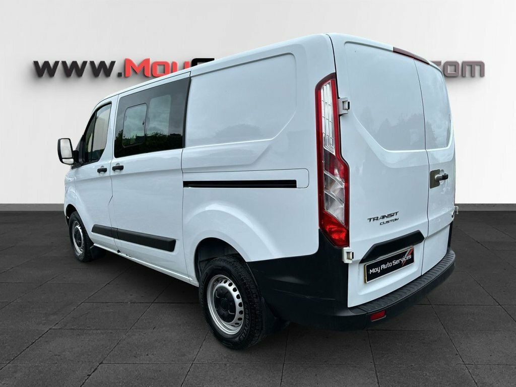 Ford Transit Custom 2.0 300 Ecoblue Leader Crew Van Double Cab Die YR73DHY White #6