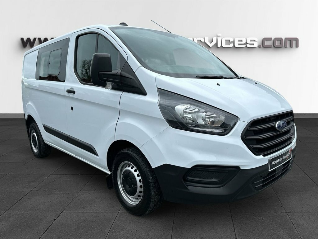 Ford Transit Custom 2.0 300 Ecoblue Leader Crew Van Double Cab Die White