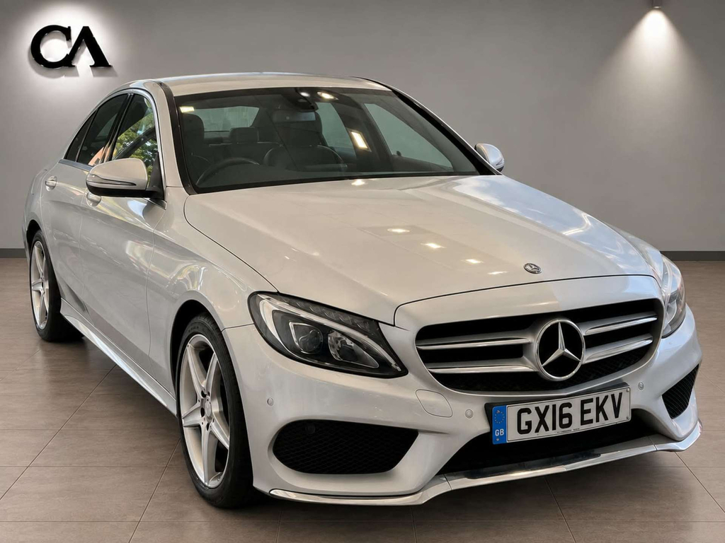Mercedes-Benz C Class Amg Line Saloon 7G-tronic Euro 6 Ss Silver