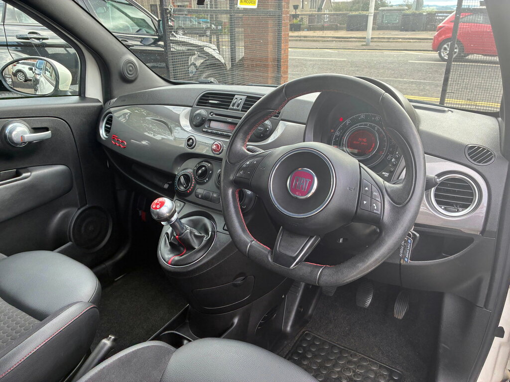Fiat 500 Hatchback White #9