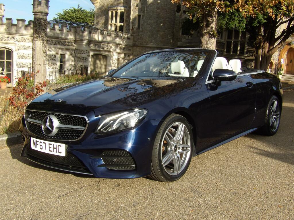 Mercedes-Benz E Class 2.0 E220d Amg Line Cabriolet G-tronic Blue
