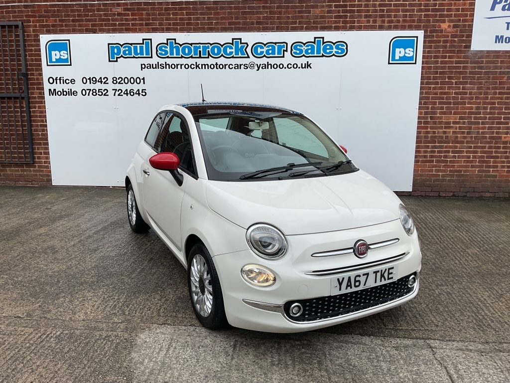 Fiat 500 Hatchback 1.2 Lounge YA67TKE White