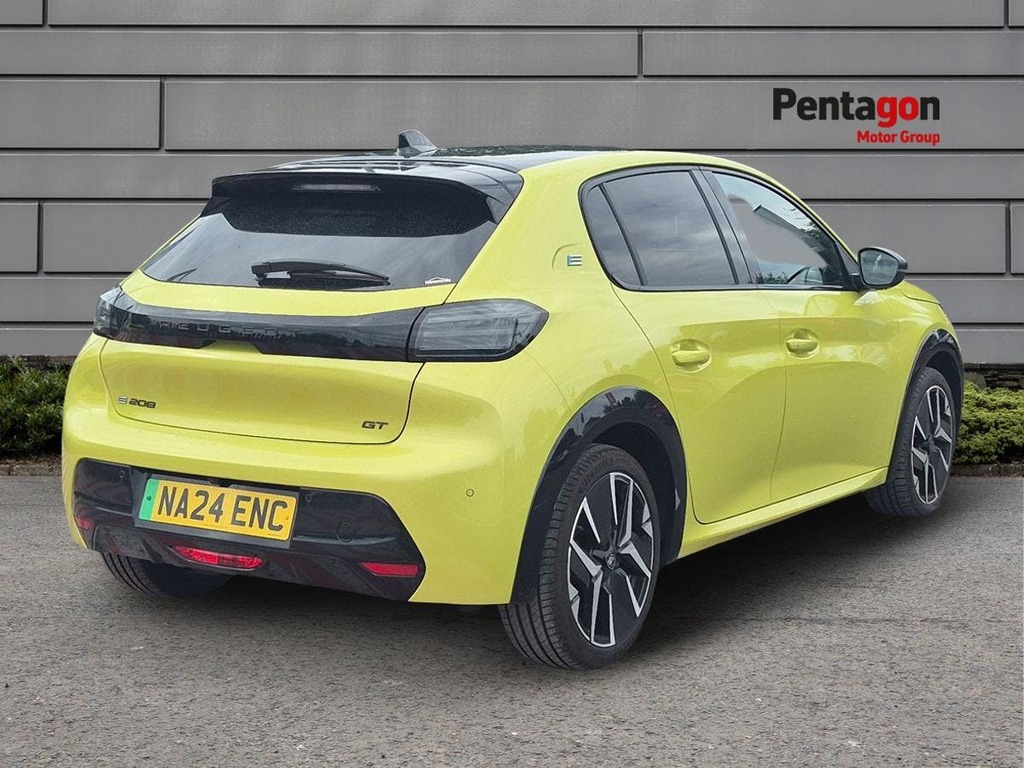 Peugeot e-208 51Kwh Gt Hatchback 11Kw Charger Yellow #4