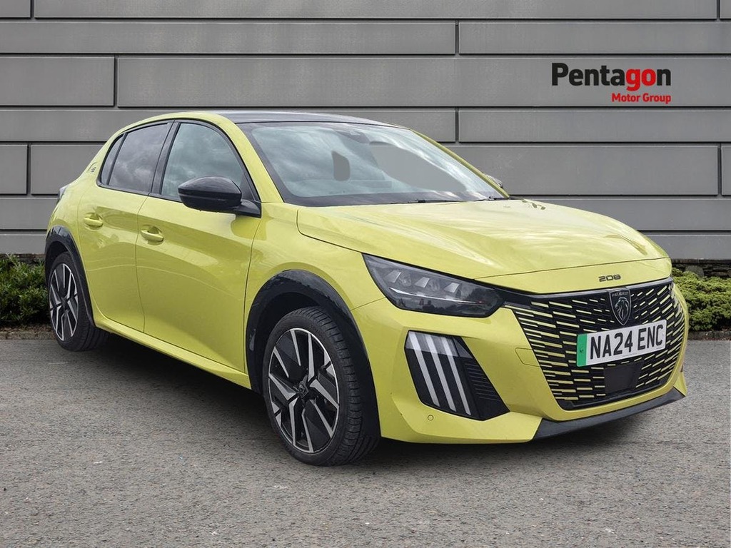 Peugeot e-208 51Kwh Gt Hatchback 11Kw Charger Yellow