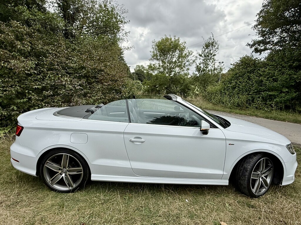 Audi A3 Cabriolet Convertible 2.0 Tds Linesupersports-xenon-beltdo White #4