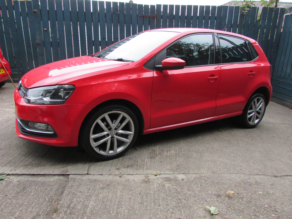 Volkswagen Polo Sel Tdi Bluemotion Used Red #3