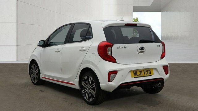 Kia Picanto 2021 1.0 T-gdi Gt-line Hatchback White #4