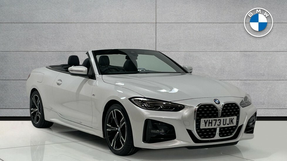 BMW 4 Series 420I M Sport Convertible White #2
