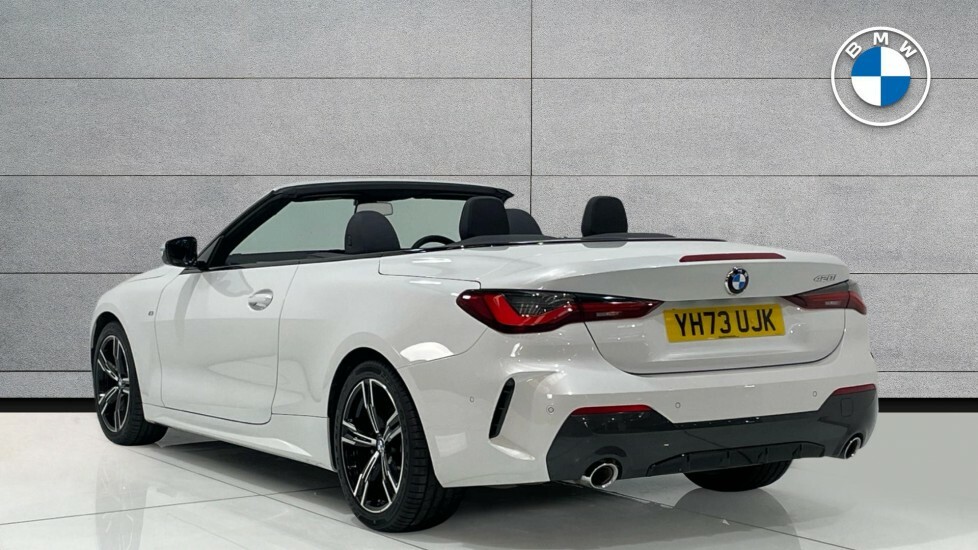 BMW 4 Series 420I M Sport Convertible White #3