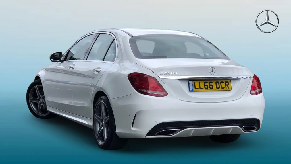Mercedes-Benz C Class C250 D Amg Line LL66OCR White #2