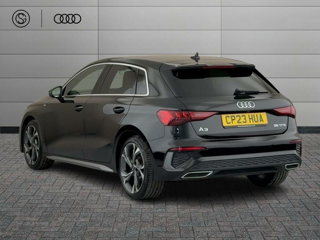 Audi A3 1.5 Tfsi 35 S Line Sportback S Tronic Euro 6 Ss CP23HUA Black #2