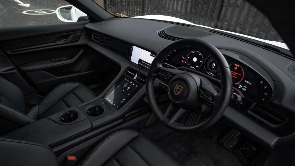 Porsche Taycan 4S White #11