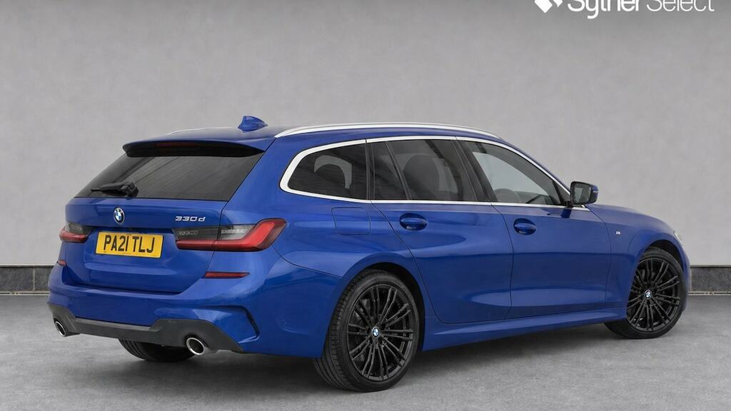 BMW 3 Series 330D Mht M Sport Step PA21TLJ Blue #4
