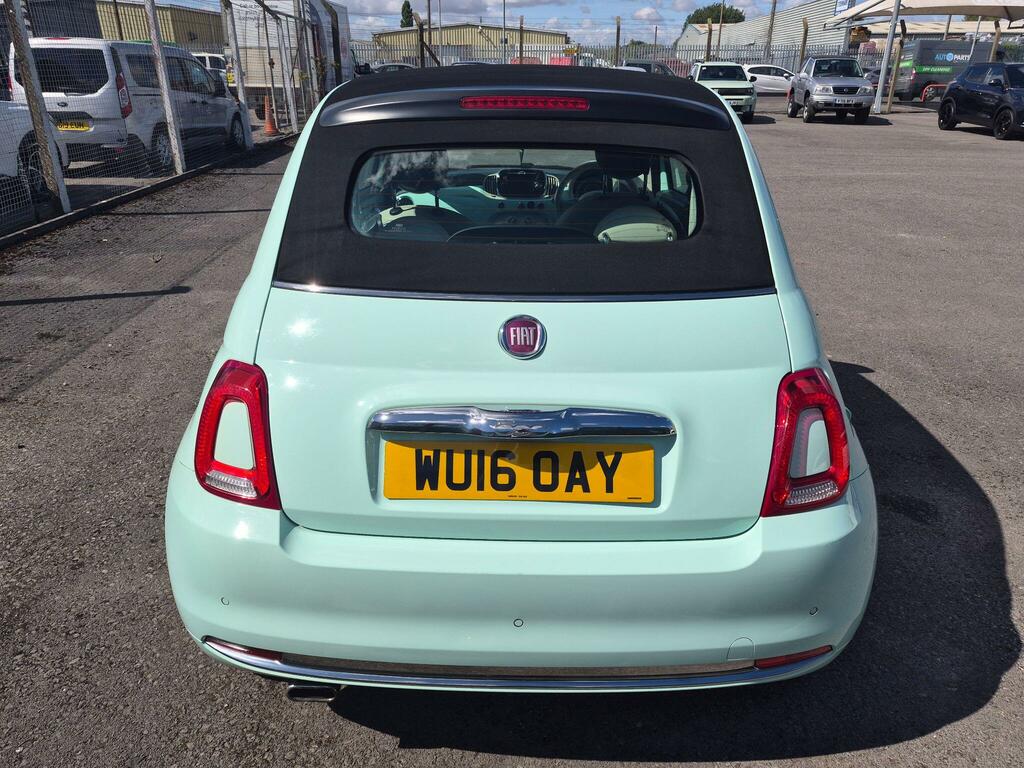 Fiat 500C Red Black #5
