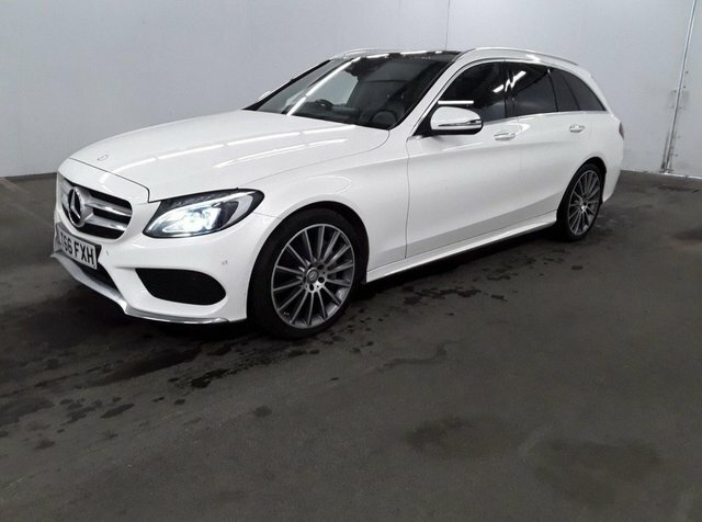 Mercedes-Benz C Class 2.1 C250d Amg Line Premium Plus Estate Diese White