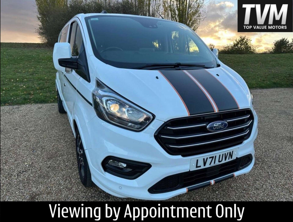 Ford Transit Custom 320 Ecoblue Sport Crew Van L2 H1 Euro 6 Ss LV71UVN White
