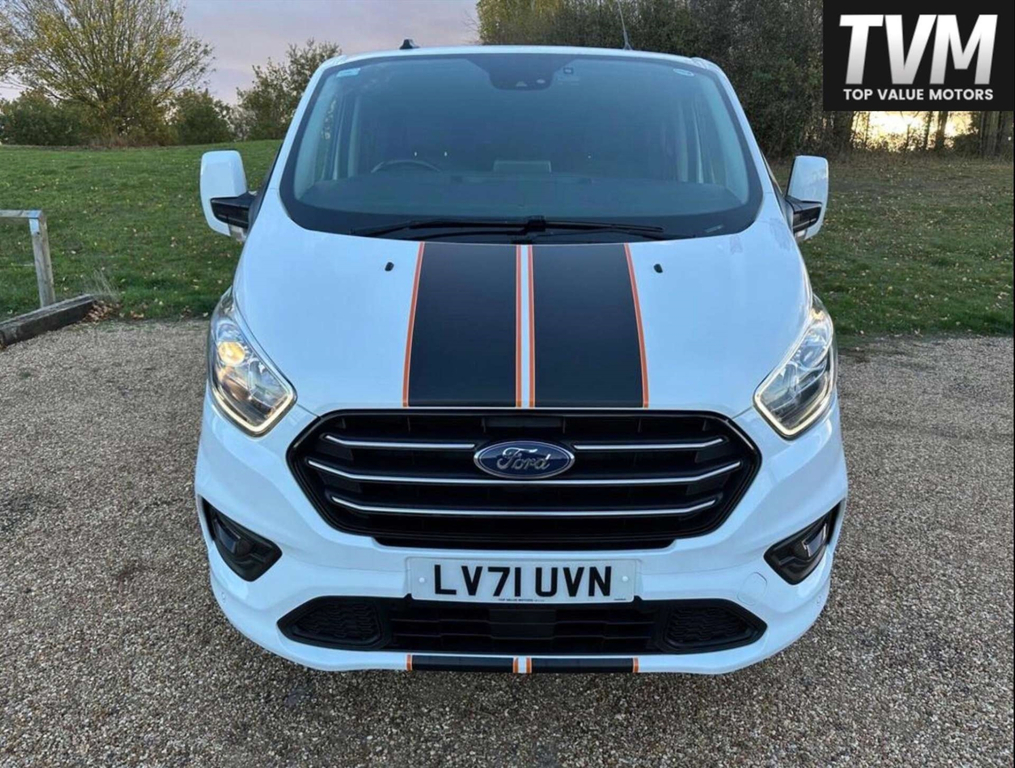 Ford Transit Custom 320 Ecoblue Sport Crew Van L2 H1 Euro 6 Ss LV71UVN White #5