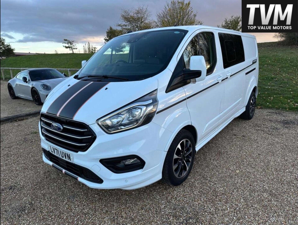 Ford Transit Custom 320 Ecoblue Sport Crew Van L2 H1 Euro 6 Ss LV71UVN White #4